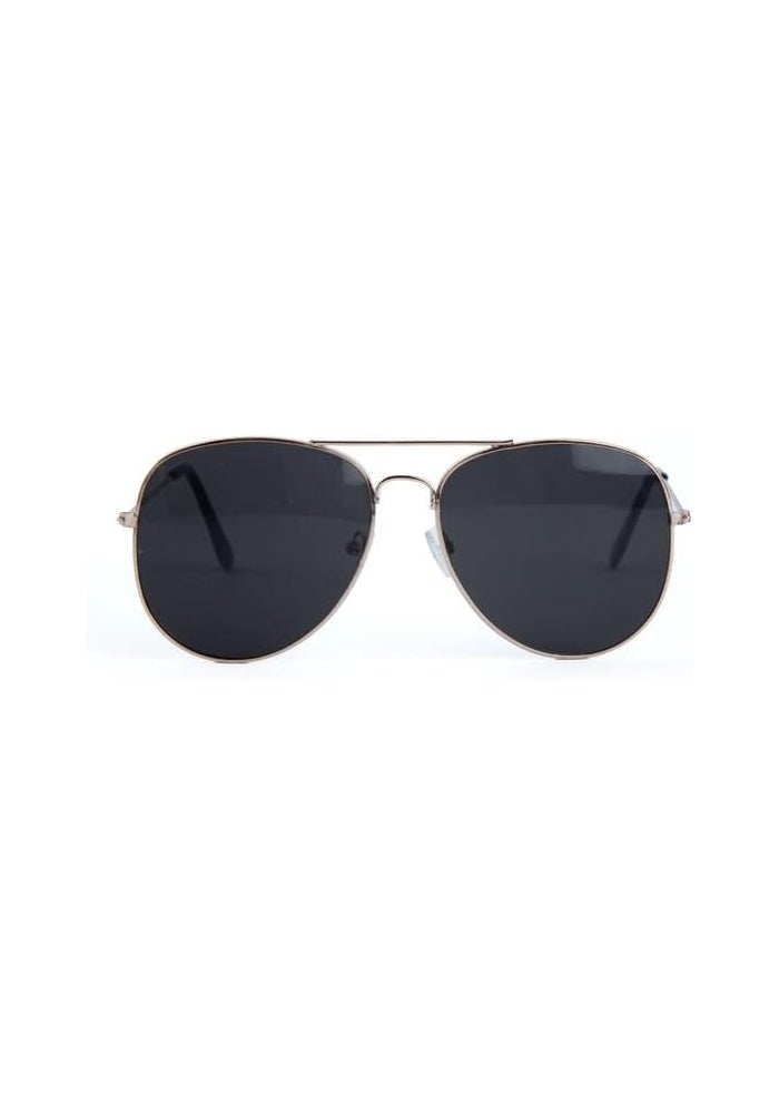 DAISO Tear Drop Metal Sunglasses - Silver - Image 1